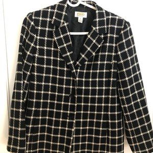 Talbot Black and White Coat Size 10 petite